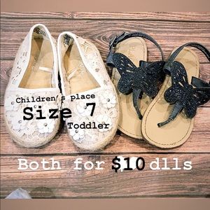 2 pairs of toddler shoes from Children’s place